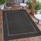 Carpetsale24 In- & Outdoor Teppich Wetterfest 80 x 250 cm Läufer Sisaloptik Schwarz - Teppich Waschbar, Wasserfest, Pflegeleicht, Flachgewebe - Ideal für Balkon, Garten, Terrasse und als Küchenläufer