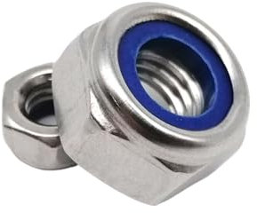 Contratuerca, tuercas autoblocantes 2/5/10/50 piezas Hexágono de acero inoxidable Inserto de nailon Tuerca autoblocante Contratuerca Nylock M2.5 M3 M4 M5 M6 M8 M10 M12 M16 DIN985 316 A4(M10 5pcs)(M5 5