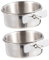 BESPORTBLE 2 Pack Stainless Steel Bird Food Bowl for Bird Aviary Feeder Tray Large Parrot Feeder Accessory