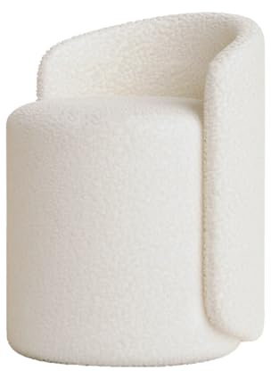 Poltrona Cuddle Girevole - Pouf Rotondo Imbottito Ottomana Poggiapiedi Poltrona Lounge per Soggiorno Camera da Letto Corridoio - Sedia da Trucco e Poggiapiedi