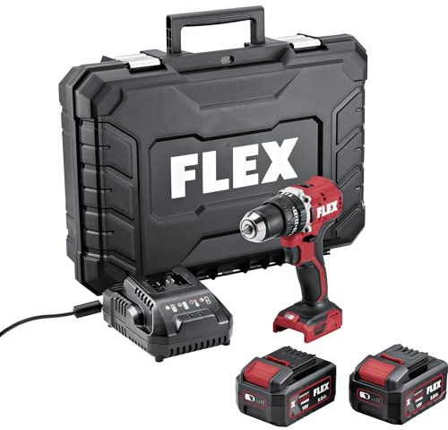 FLEX Perceuse-visseuse à percussion sans fil à 2 vitesses (PD 2G 18-EC LD 55 TC, 2 vitesses, EMS, moteur sans balais, poignée ergonomique, éclairage LED, artisan, outil à main) 534914
