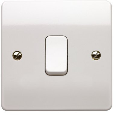 MK K4875WHI 10 amp 1-Gang Intermediate Plateswitch