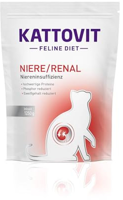 Kattovit - Alimento Seco Renal para Gatos Adultos | Apoyo a la Función Renal | Dieta Completa | 1.250 g de Pollo