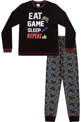 thepyjamafactory Ragazzi Eat Game Sleep Controller Lungo Cotone Pigiama (12-13 Anni)