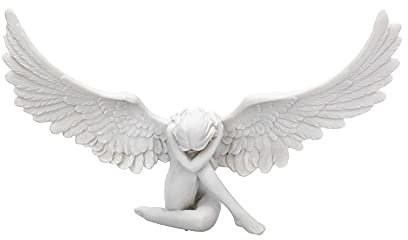 Nemesis Now Engelsbeileidsfigur, 36 cm, Himmelsfigur, Weiß