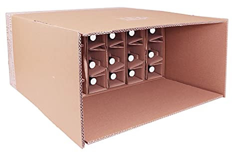 smiley pack Flaschenversandkarton Bier 0,5 Liter für 18 Flaschen inklusive Einlage PTZ zertifiziert für Versand mit DHL DPD Bierflaschen Bierversandkarton Bierkarton Bierverpackung (20)