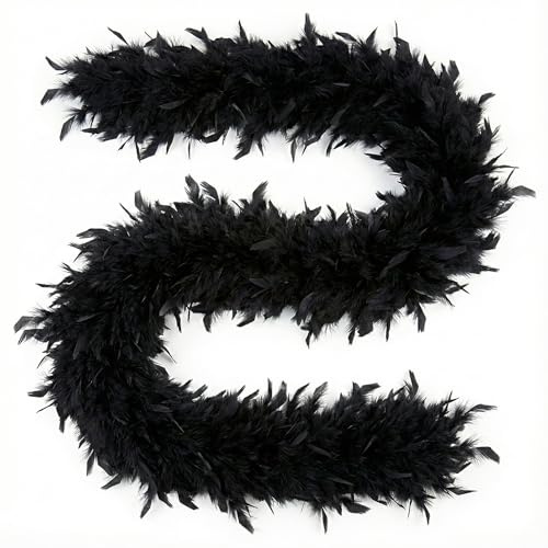 FAIRY TRENDZ Feather Boa (150cm) – Fluffy 1920s Accessories for Women, Great Gatsby Flapper Style, Burlesque, Abba Themed Party & Hen Night Fancy Dress – Soft Marabou Style Scarf