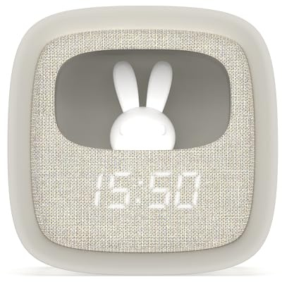 Mob – Mobility ON Board Billy Clock Wecker und Nachtlicht für Kinder, Rahmen aus Kunststoff, (grau)