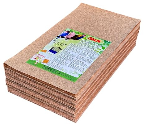 S&X Fogli di sabbia per gabbie per uccelli, 40 cm x 25 cm, 120 fogli di carta vetrata usa e getta, accessori per parrocchetti, calopsitte, canarini, fringuelli, conuri, facile pulizia e salute degli