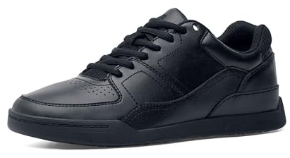 Shoes for Crews Women's Slip-Resistant Work Sneakers - Comfortable, Stylish, Water-Resistant Non-Slip Work Shoes for Women - Ideal for Food Service, Healthcare & Hospitality - Street Casual Black