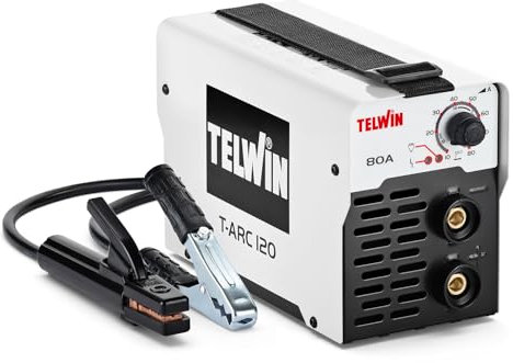 Telwin T-ARC 120 Soldadora Inverter a Electrodo Inverter Portátil Con Accesorios Para Soldadura MMA, 80A