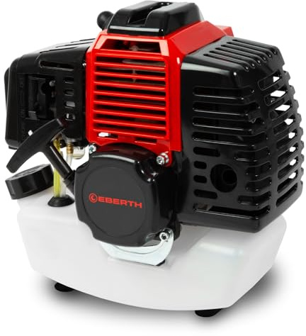 EBERTH Motor de gasolina 3 CV / 2,21 kW de 2 tiempos, 52 cm de cilindrada, refrigeración por aire, arranque por tracción, motor de repuesto para desbrozadoras, cortacéspedes, cortasetos