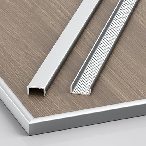 Coayuou Metal Trim 100cm* 3 Pcs U Shaped Edging Trim Laminate Edge Strip Aluminium Profile Perfect For Edge Protection & Decorative Finishes For Home Renovations And Repairs(Silver,20mm)