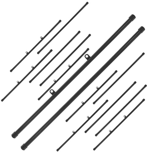 CALLARON Set 10 Pezzi Asta Appendi Poster 53 Cm in Abs Nero Ganci e Cappucci, Cornice da Parete Sospesa per Stampe, Poster e Arazzi, Supporto Resistente per Decorazione Murale e Rotolo