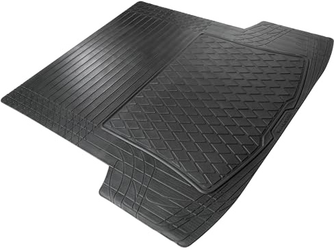 Walser Kofferraummatte Safeguard, Größe L 130 x 120 cm, universal zuschneidbare Gummimatte, universeller Kofferraumschutz, Antirutschmatte