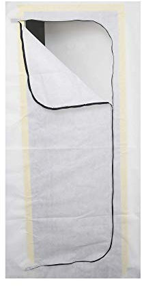 Scorprotect® STAUBSCHUTZTÜR VLIES 220 X 110 CM ATMUNGSAKTIVES PP VLIES BEIDSEITIG ZU ÖFFNENDER REISSVERSCHLUSS