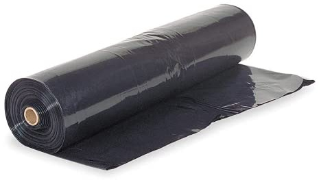 Farm Plastic Supply - Black Plastic Sheeting - 10 mil - (15' x 100') - Polyethylene Vapor Barrier Plastic Sheeting, Black Painters Tarp