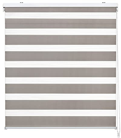EASYDECO - Rollo für Tag und Nacht - Grau (150 x 250 cm) | Stoffgröße 146,8 x 250 cm
