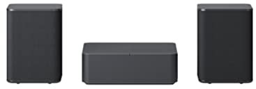 LG SPQ8-S kabellose Rück-Lautsprecher (140 Watt) für die LG Soundbars DS90QY & DS80QY, Dark Steel Silver [Modelljahr 2022]