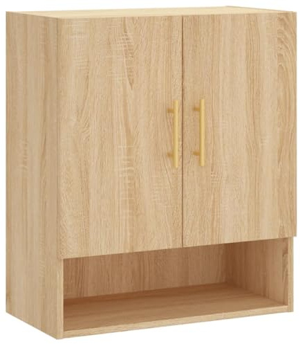 vidaXL Armoire Murale, Placard Suspendu avec Rangement, Meuble Flottant de Salon Salle de Séjour Intérieur, Moderne, Chêne Sonoma Bois d'Ingénierie