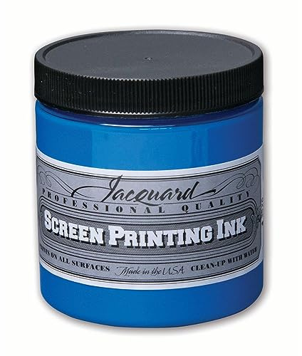 Jacquard screentryck bläck, ogenomskinlig blå, 4 oz