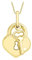 CARISSIMA Damen Halskette mit Schloss-Anhänger und Schlüssel, 9 Karat Gelbgold, 46 cm