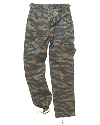 Mil-Tec US Feldhose Typ BDU • Taktische Herren Cargohose mit 6 Taschen & Knieverstärkung • Robuste Einsatzhose aus Baumwolle & Polyester • Verstellbare Bundweite & Beinabschluss mit Zugband