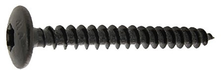Viswood 3136030 Boîte de 200 Vis à penture 6 lobes Filetage total 6,0 x 30 Acier Zingué Noir