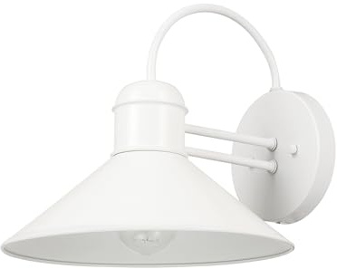 Globe Electric 44388 Novogratz x Globe Maxwell 11 Outdoor Wall Sconce, Matte White