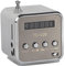 Cuifati -Lautsprecher Musik-Player Tragbar Leichtes FM-Radio Stereo-PC Fashion Support TF-Karte und U-Disk Stecker und Play Support FAT16/FAT32-Dateisystem(Silber)