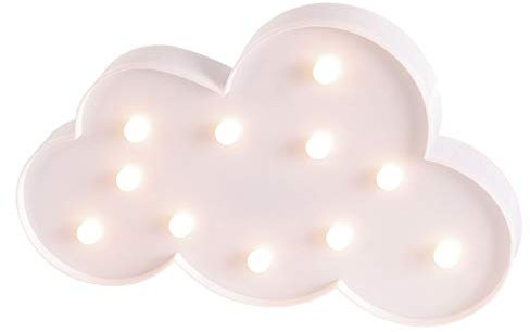 LED Wolke 29x18cm Weiß Lampe Leuchtbild Kinderzimmer Licht Dekoleuchte Deko Nachtlicht WandleuchteTischdeko
