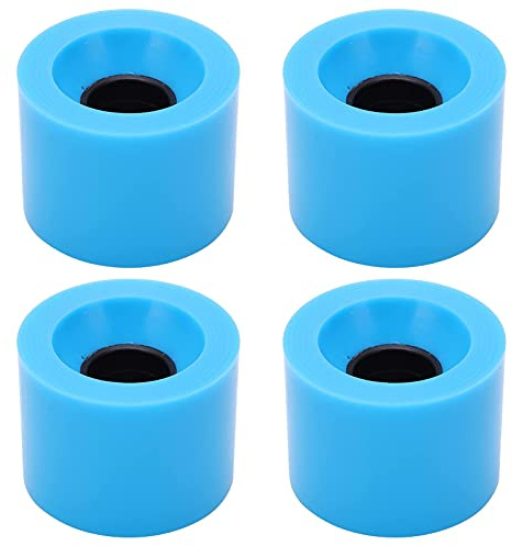 Alomejor 4pcs 60x45mm Ruedas de Skate 78A Longboard Cruiser Ruedas de Repuesto Accesorio(Azul)