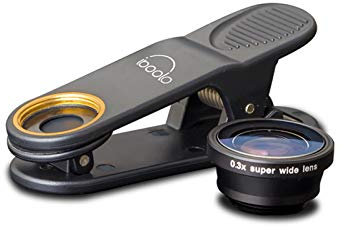 Andoer Obiettivo professionale HD 0.3X ultra grandangolare clip on obiettivo fotocamera fotocamera obiettivo aggiuntivo obiettivo fotocamera nessun angolo buio compatibile con la maggior parte degli