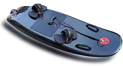 HWWH Elektrisches Wasser-Surfbrett 12KW High Power Kohlefaser Elektro Surfboard für Erwachsene Jetboard Electric Jet Board 2 Sup Finne 55km/h 1 Stunde Akkulaufzeit 140kg Belastung