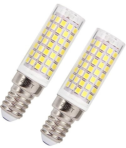 ZSZT Dunstabzugshaube lampe LED E14 8W, Ersatz für 75W Halogenlampen, Weißes Licht 6000K AC220V-240V, kein Flimmern, Augenschutz, 2 Stück
