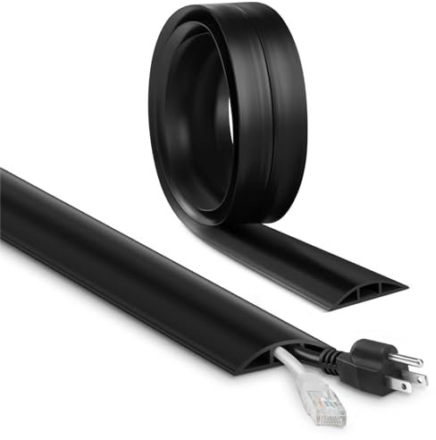 IVEOPPE Kabelkanal Selbstklebend Flexibel - 3M x 30mm x 10mm, Kabelschutz für Haus, Büro, Schule, Lager (Schwarz)