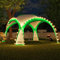 XXL LED Event Pavillon 4,5 x 4,5m DomeShelter Garten Pavillion inkl. Solarmodul Pavilion Designer Gartenzelt Camping Pavilon Partyzelt mit Beleuchtung (450cm - rot)