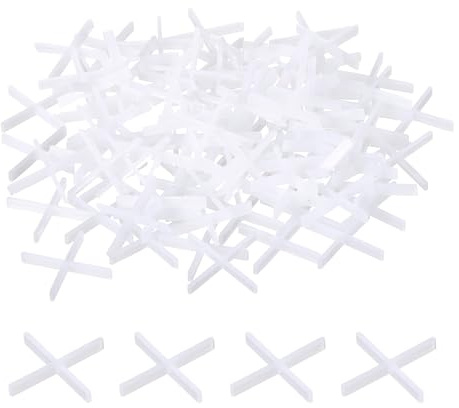 sourcing map Distanziatori a croce in plastica per piastrelle da 1,5 mm, per pareti e pavimenti, 300 pezzi, colore bianco