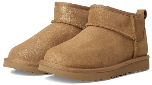 UGG K Classic Ultra Mini Dazzle Stivali alla moda da ragazza, marrone, 30 EU