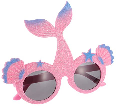 WATIIFUFU Hawaii Party Sonnenbrille Mit Einzigartigem Meerjungfrau Muster, Perfekt FüR Strandfeste Und Fotorequisiten