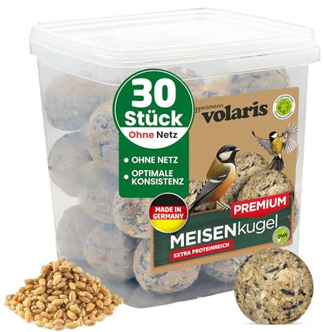 Eggersmann volaris Meisenknödel ohne Netz 30 Stück [Premium] 2,9 kg – Vogelfutter Wildvögel ganzjährig – Wildvogelfutter schmackhaft & energiereich – Ganzjahresfutter für alle Vogelarten