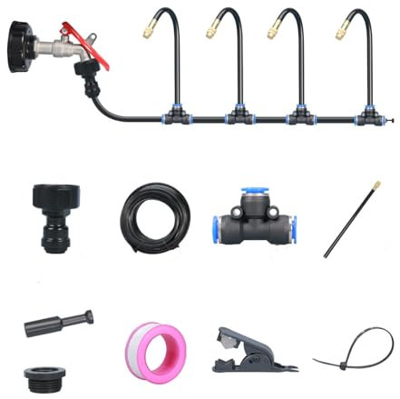 Sistema di irrigazione automatico a 360° Arc da giardino, sistema di raffreddamento automatico a goccia, irrigazione da giardino, set completo, adatto per piante paesaggistiche, aiuole e cortili