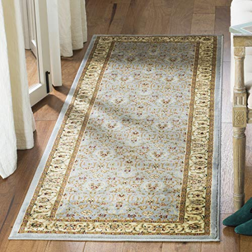SAFAVIEH Lyndhurst Collection Runner Rug - 2'3 x 6', Light Blue & Ivory, Traditional Oriental Design, Non-Shedding & Easy Care, Ideal for High Traffic Areas in Living Room, Bedroom (LNH312B)