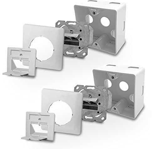 Cat6a Netzwerkdose Netzwerk Dose 2x Cat 6 a 2x RJ45 Port voll geschirmt Metalldurchgussgehäuse Aufputz Unterputz Cat7 Kabel ARLI