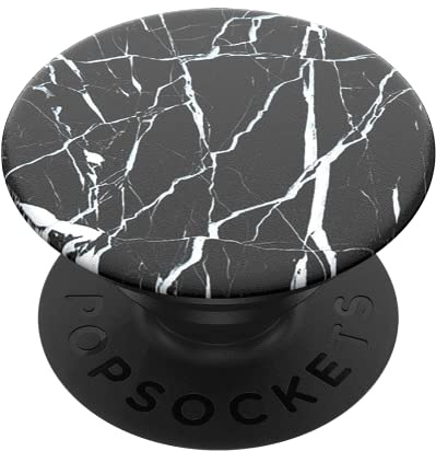 PopSockets PopGrip - Hopfällbar Stativ och Grepp för Smartphone och Surfplatta med en Swappable PopTop - Black Marble