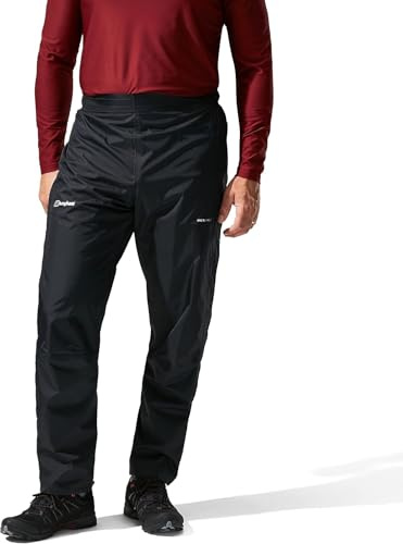 Berghaus Men's Deluge 2.0 Waterproof Breathable Overtrousers | Durable | Comfortable Rain Pants Overtrousers, Black, M 29