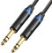 Tisino 6.35mm Jack TRS Cable, Nylon Braid Heavy Duty 6.35 mm 1/4 Stereo Jack Male to Male Balanced Audio Lead Cord - 1m