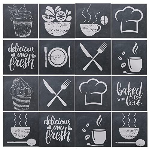 eMagTech 24 Pezzi Adesivi per Piastrelle Impermeabili A Prova di Olio Antichi Autoadesivi in PVC Decorativi per Piastrelle per Cucina Bagno Nuovi Adesivi da Parete Decorazioni per La Casa 20 X 20 Cm