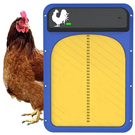 Breadom Automatic Chicken Coop Door, Light Sensing, Evening & Morning Delayed Opening Timer, Poultry Care