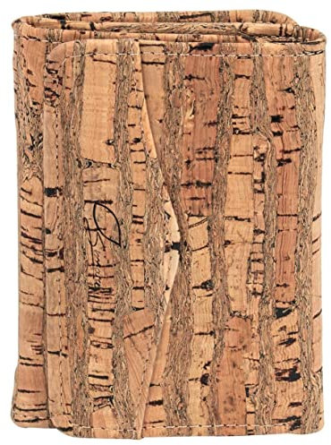 Simaru Damen Geldbörse, Portemonnaie aus Kork, Veganer Damengeldbeutel für 9+Karten, RFID-Schutz, Schein- & Münzfach (Raizes)